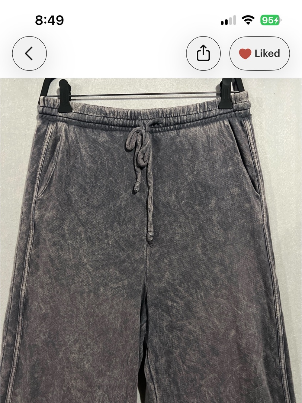 Three Bird Nest So Comfy Pants Women’s Small Gray Wide Leg Cropped